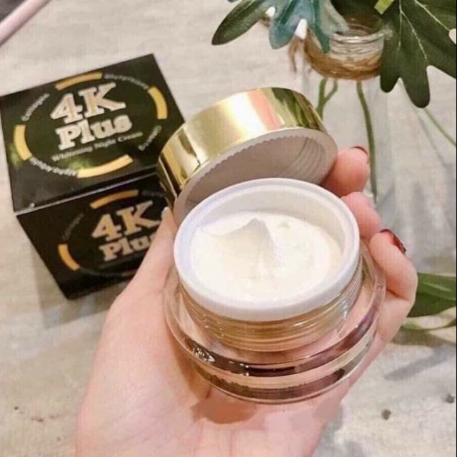 Kem dưỡng trắng da mặt ban đêm 4k plus thái lan