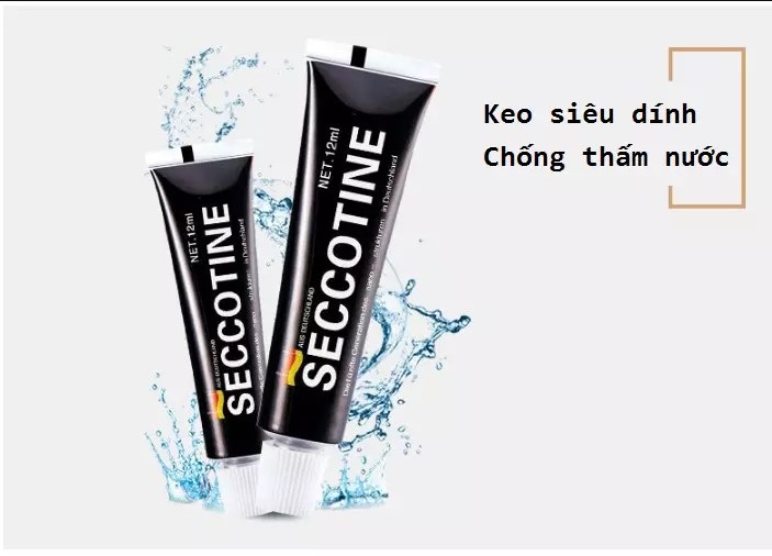 Keo siêu dính tuýp 12g Dán Inox lên Tường siêu chắc , keo dán siêu dính trong cơ khí, Keo SECCOTINE chống thấm nước