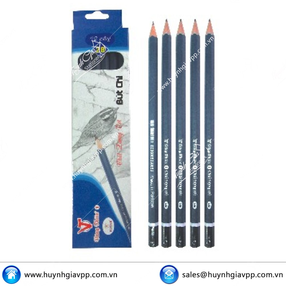 12 cây bút chì Vâng Thiên 2B, 3B, 5B, 6B (Pakistan)