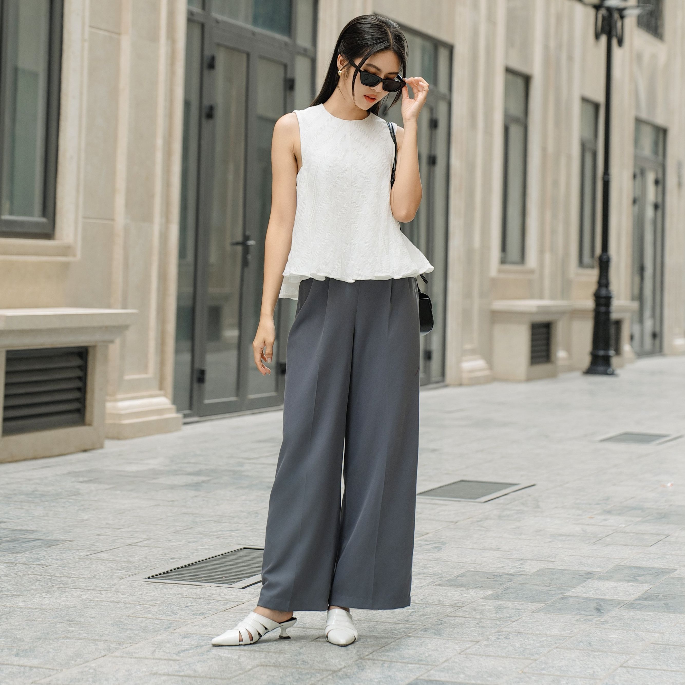 Olv - quần caryln wide leg pants