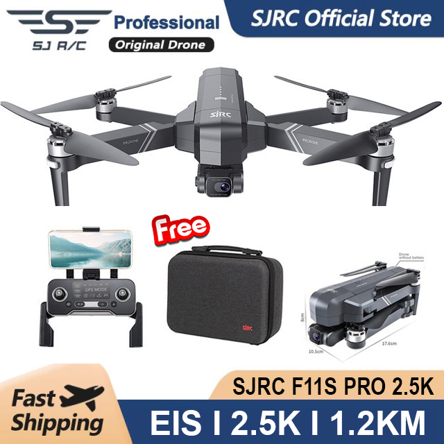 NEW 2021 - Flycam SJC F11s Pro 2.5K Camera wifi 5G FPV, Gimbal chống rung 2 trục EIS, Động cơ không chổi than bay 23 phút - CHÍNH HÃNG