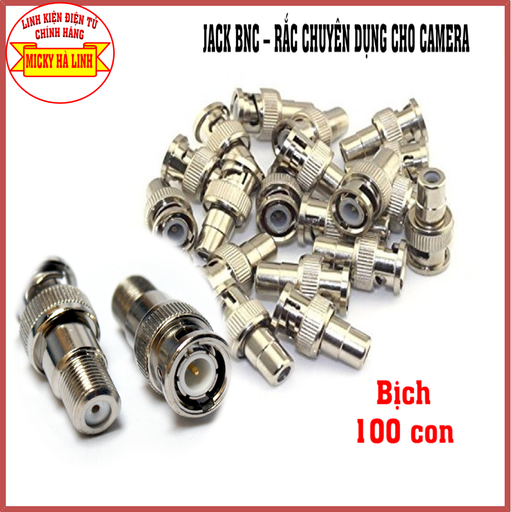 Bịch 100 con jack bnc rắc camera bnc rắc kết nối đường truyền camera