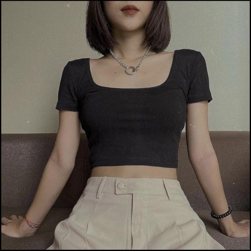 Áo croptop buộc nơ lưng