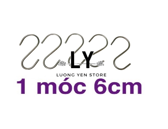 Một móc chữ s treo đồ tiện lợi inox size 6cm