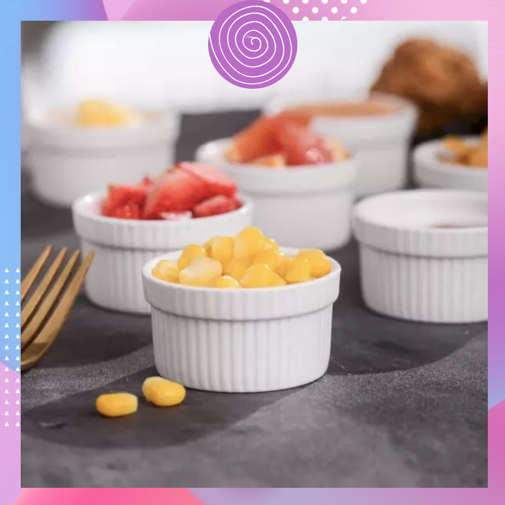 Chén sứ cao cấp Ramekin 9cm CK - Việt Nam , chén làm bánh Flan, Caramel