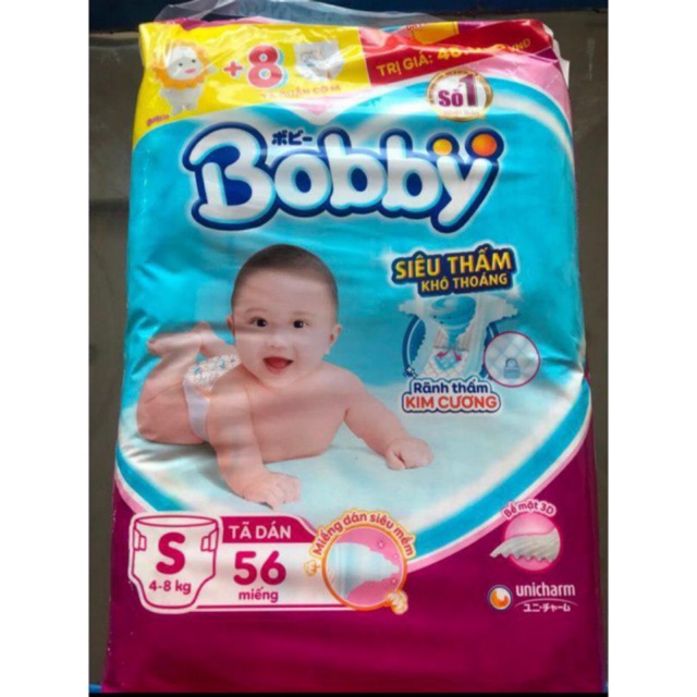 [HCM]Tả dán sơ sinh bobby size S56 miếng