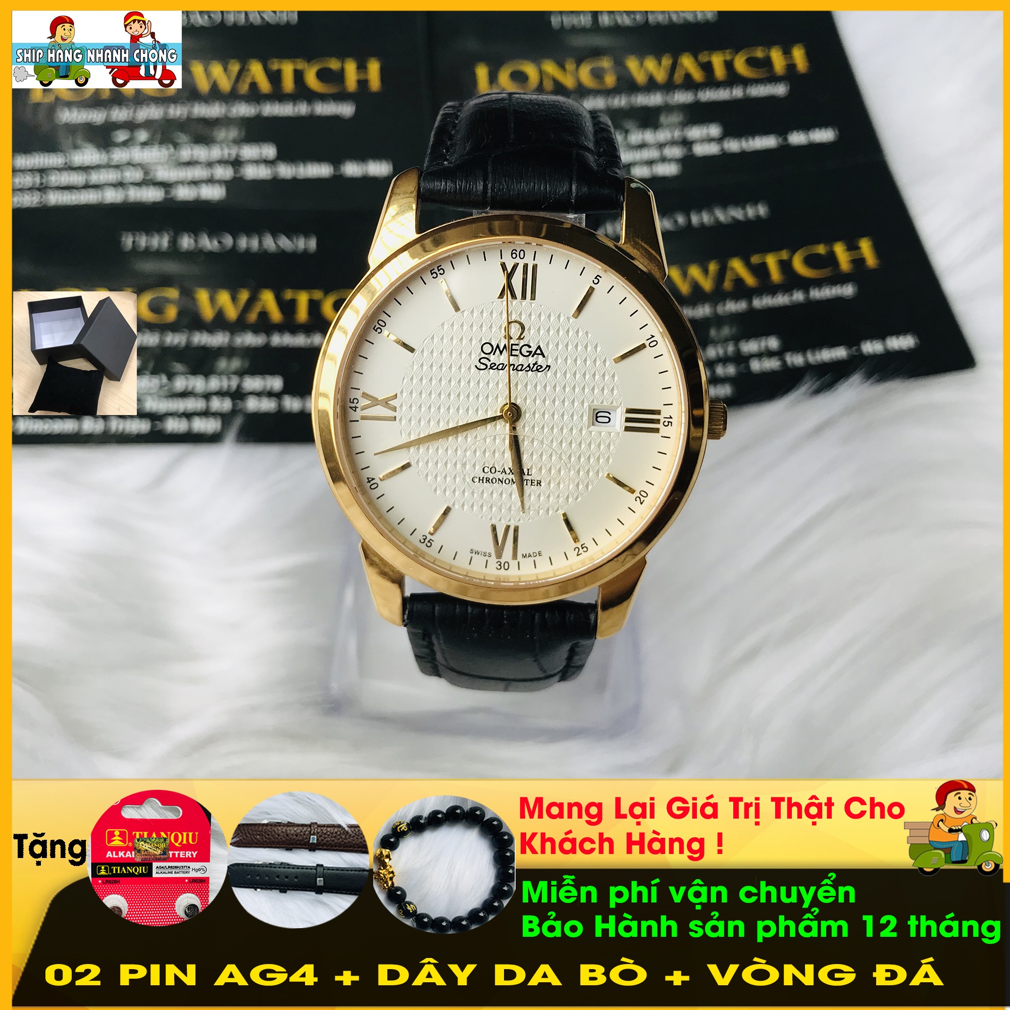 ĐỒNG HỒ NAM, SANG TRỌNG VÀ LỊCH LÃM VỚI MÁY QUART BỀN BỈ, DÂY DA BÒ MÀU ĐEN, VIỀN THÉP KHÔNG GỈ 316L MÀU VÀNG GOLD, KÍNH SAPPHIRE CHỊU LỰC, CHỐNG XƯỚC, CHỐNG TRẦY VỚI KÍNH SAPPHIRE, CHỐNG NƯỚC 3ATM