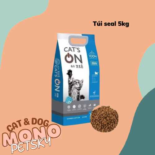 Hạt thức ăn Cat's ON dành cho mèo mọi lứa tuổi túi seal 5kg