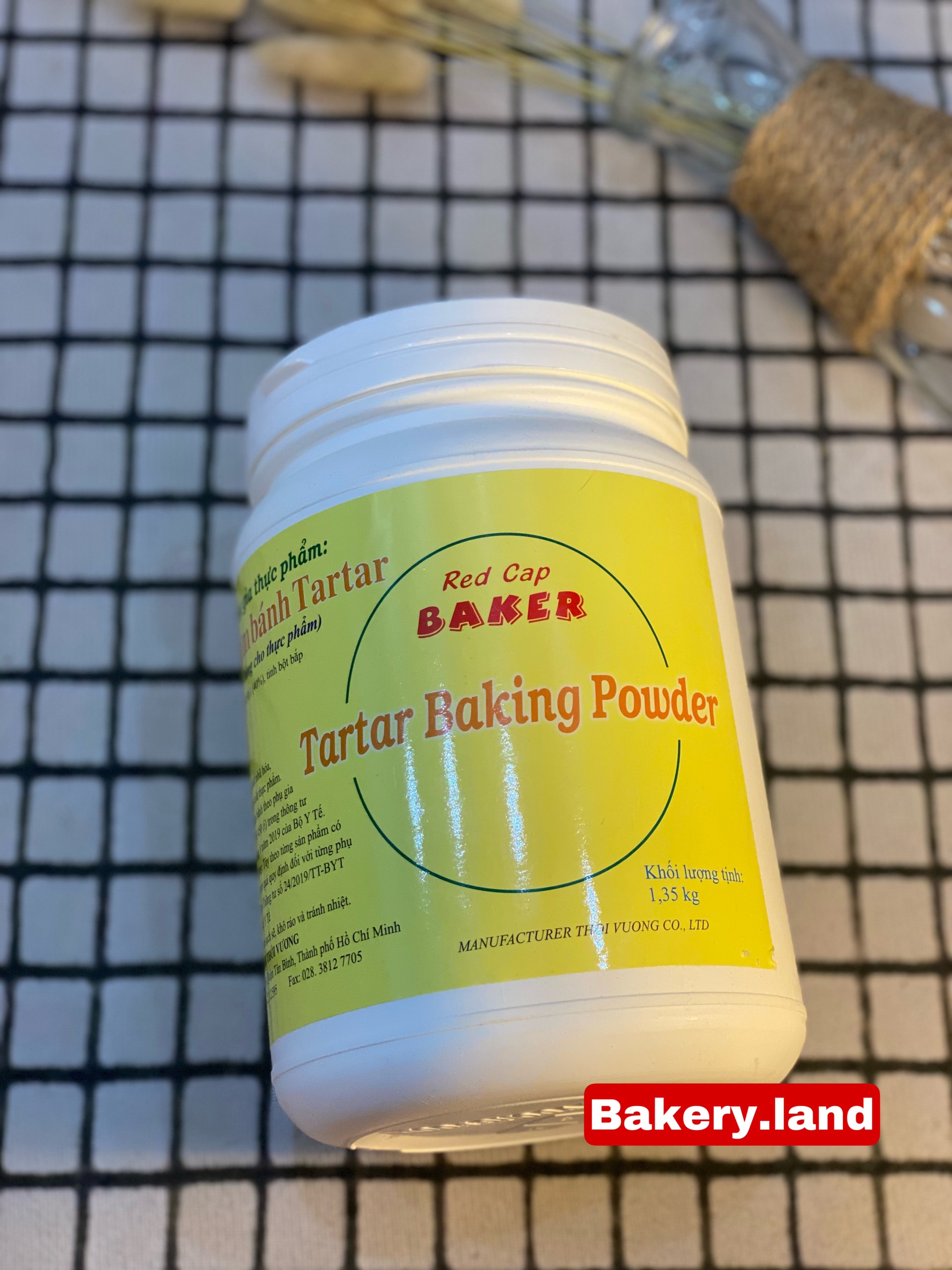 Bột bông lòng trắng trứng Cream of Tartar Hộp 1.35kg / Tartar Baking Powder 1.35kg