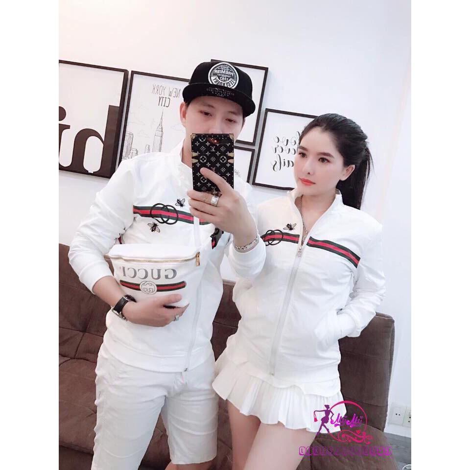 Áo khoác đôi vải dù Guc con ong chuẩn shop cá tính rất hot-M101-Áo khoát cặp loại dù + Áo khoát dù cặp + Áo khoát đôi + Áo khoác đôi vải dù + Áo khoác cặp vải dù 2 lớp
