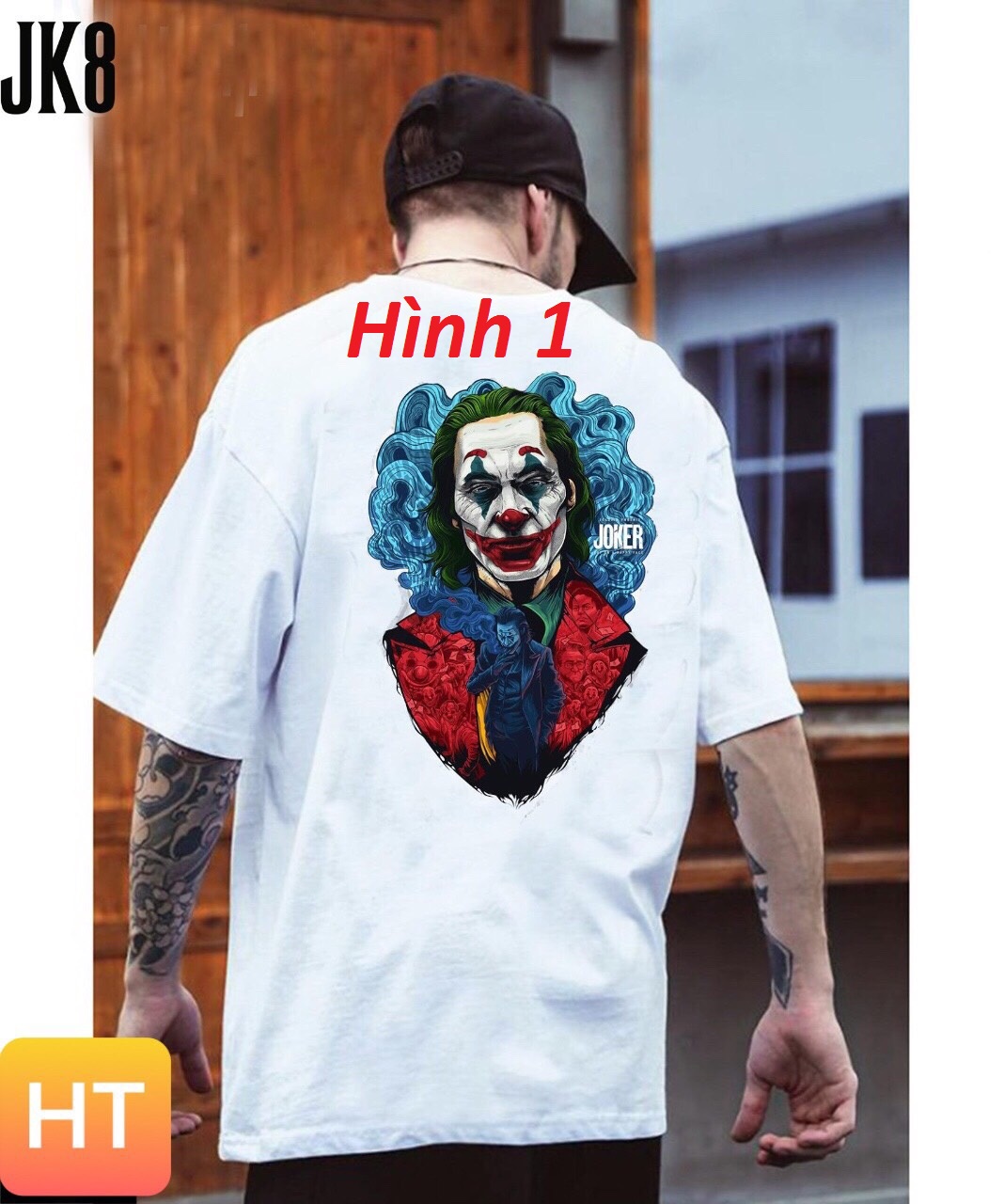 Áo phông hình gã hề Joker in 3D chất tici HT0295