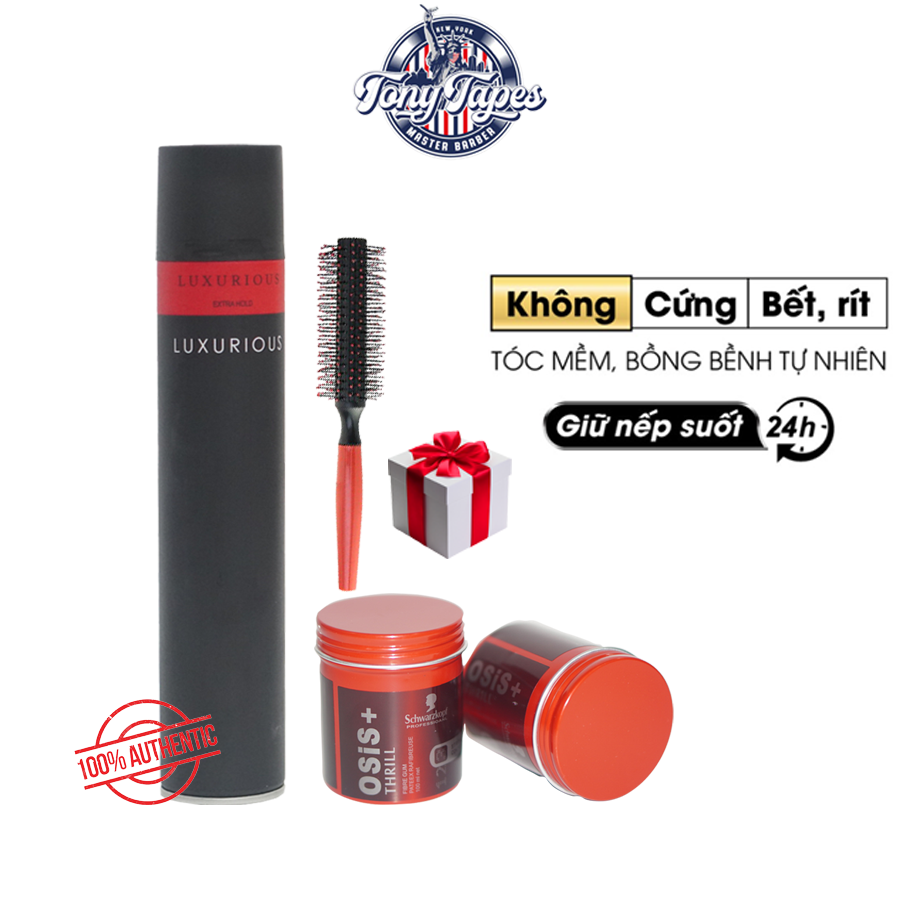 Combo sáp vuốt tóc nam & nữ osis + gôm xịt tóc | wax vuốt tóc cao cấp siêu giữ nếp sap vuot toc & gel vuot toc