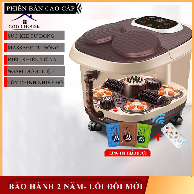 Bồn ngâm chân massage- Máy mát sa bồn ngâm chân tự động cao cấp trải nghiệm 12 chức năng cùng thảo dược ngâm chân an toàn và hiệu quả - BẢO HÀNH 2 NĂM, LỖI ĐỔI MỚI 1-1