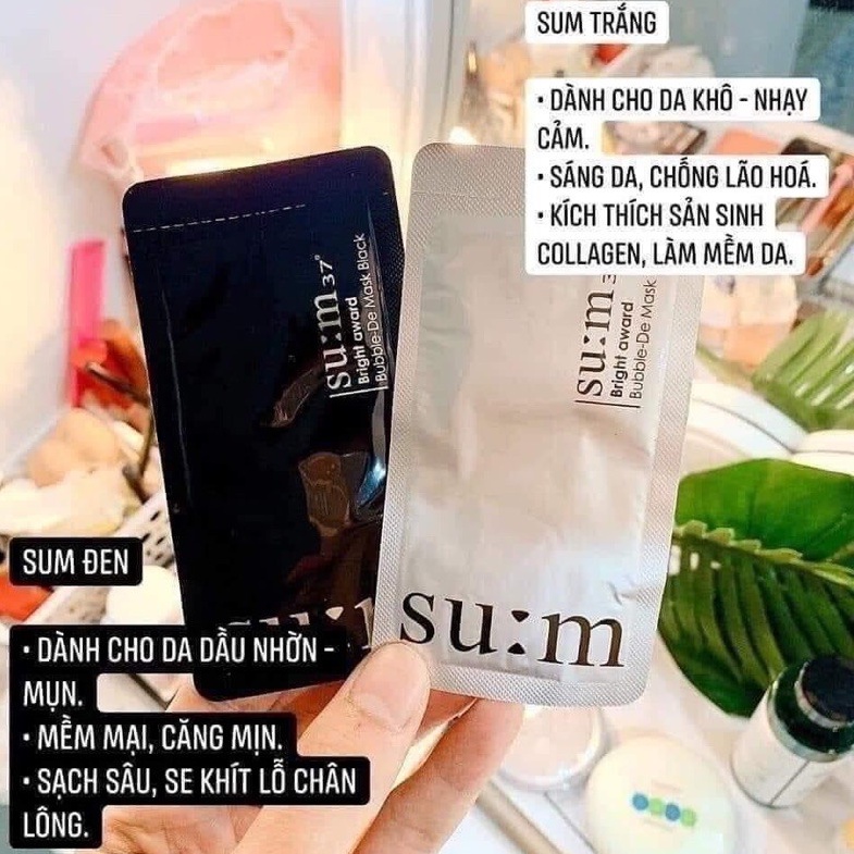 Mặt nạ sủi bọt Sum thải độc -Mask sủi bọt hút chì Hàn Quốc Chính Hãng