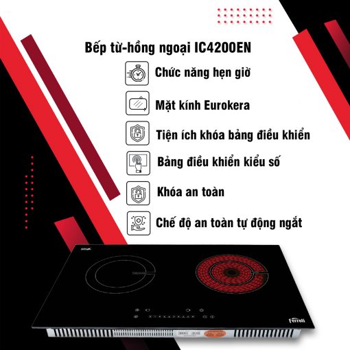 Bếp từ - hồng ngoại IC4200EN chiết khấu trực tiếp từ kho Ferori rất rẻ