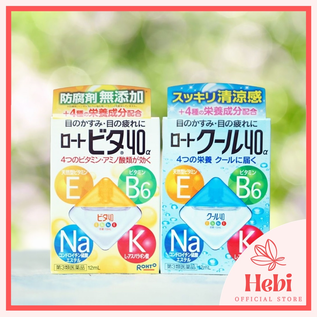 Nước nhỏ mắt rohto vita 40 nhật bản 12ml - bổ sung vitamin e, na, k, b6