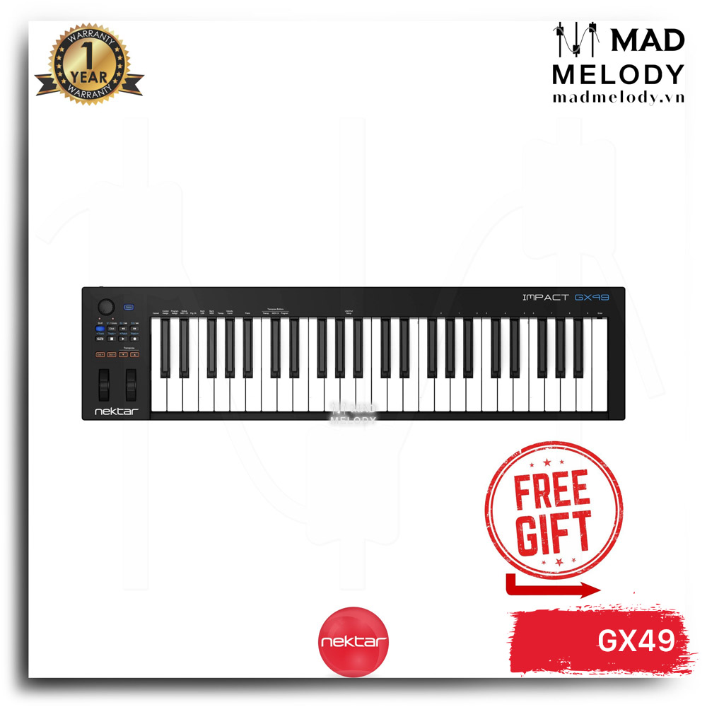 Nektar Impact GX49 Keyboard Controller (đàn làm nhạc, 49 phím, NEW)