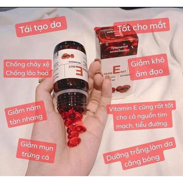Vitamin e đỏ nga mirrolla 270mg viên uống zentiva 400mg