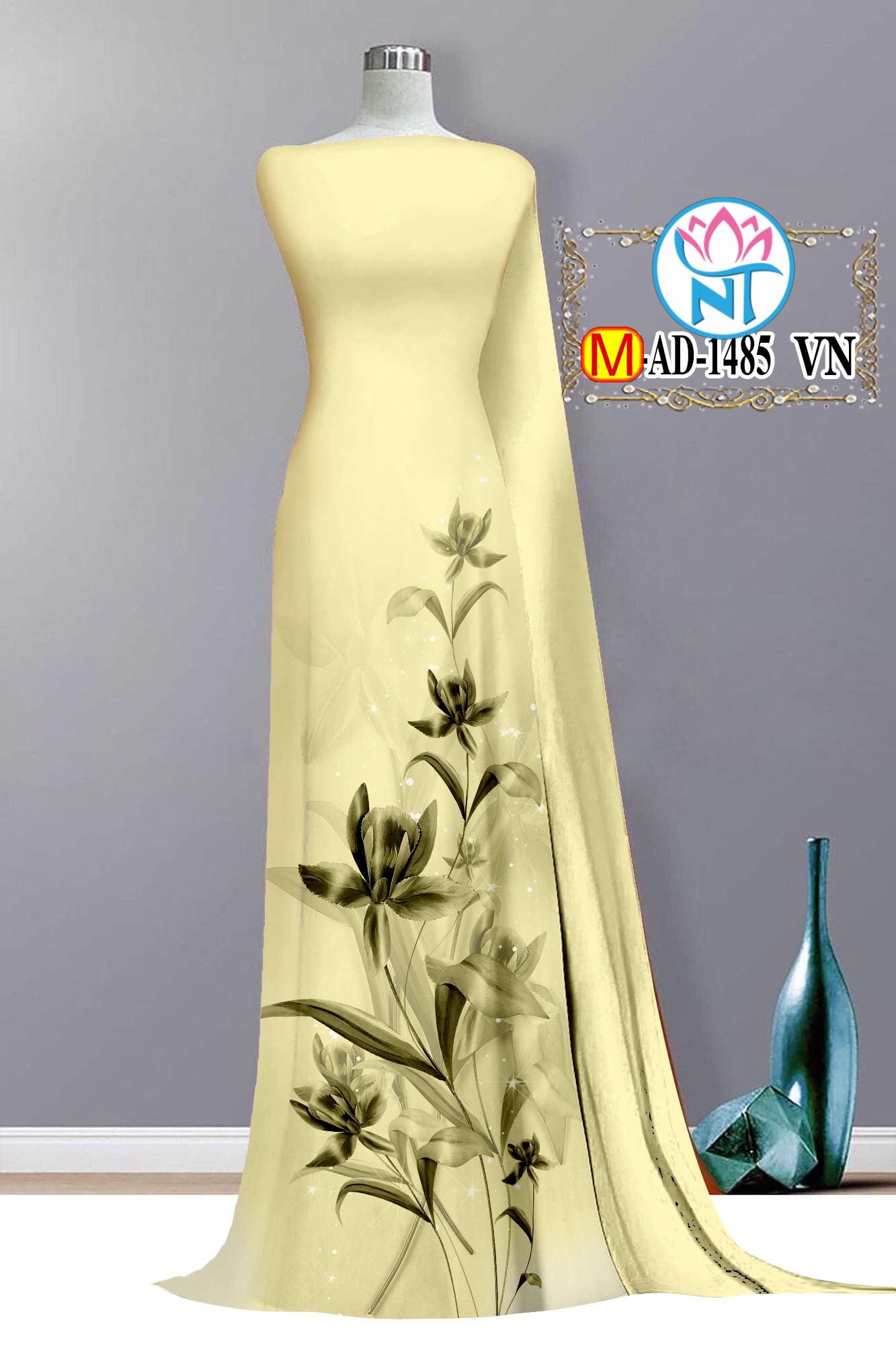Vải áo dài 3D - M 1485