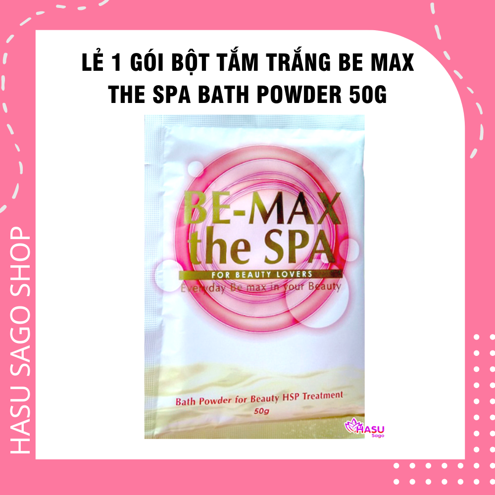 Lẻ 1 gói - bột tắm trắng be max the spa bath powder 50g nội địa nhật bản
