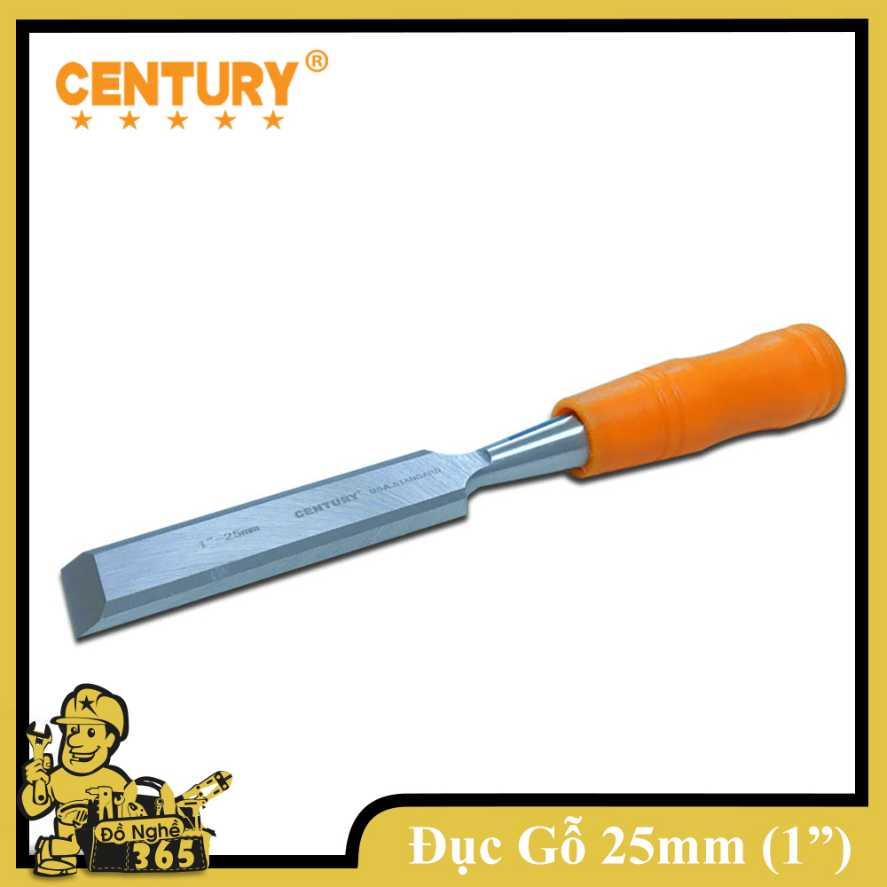 Đục gỗ cán nhựa 25mm Century , đục gỗ cầm tay chất liệu thép cao cấp thiết kế gọn, đẹp, dễ sử dụng cán cầm bằng nhựa cứng, cho cảm giác vững chắc