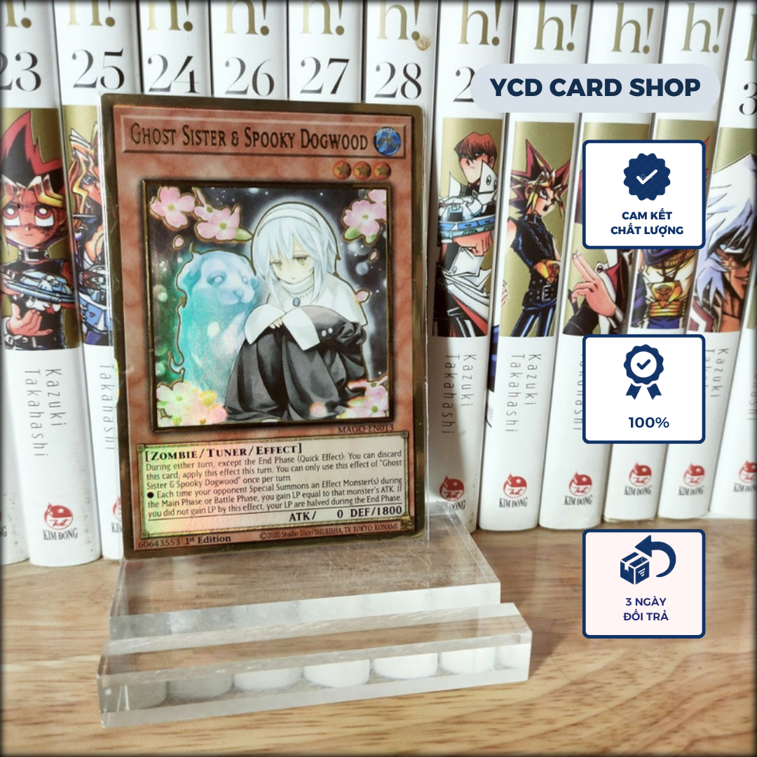 [YCDcardgame] Thẻ bài yugioh chính hãng  Ghost Sister & Spooky Dogwood – Premium Gold Rare