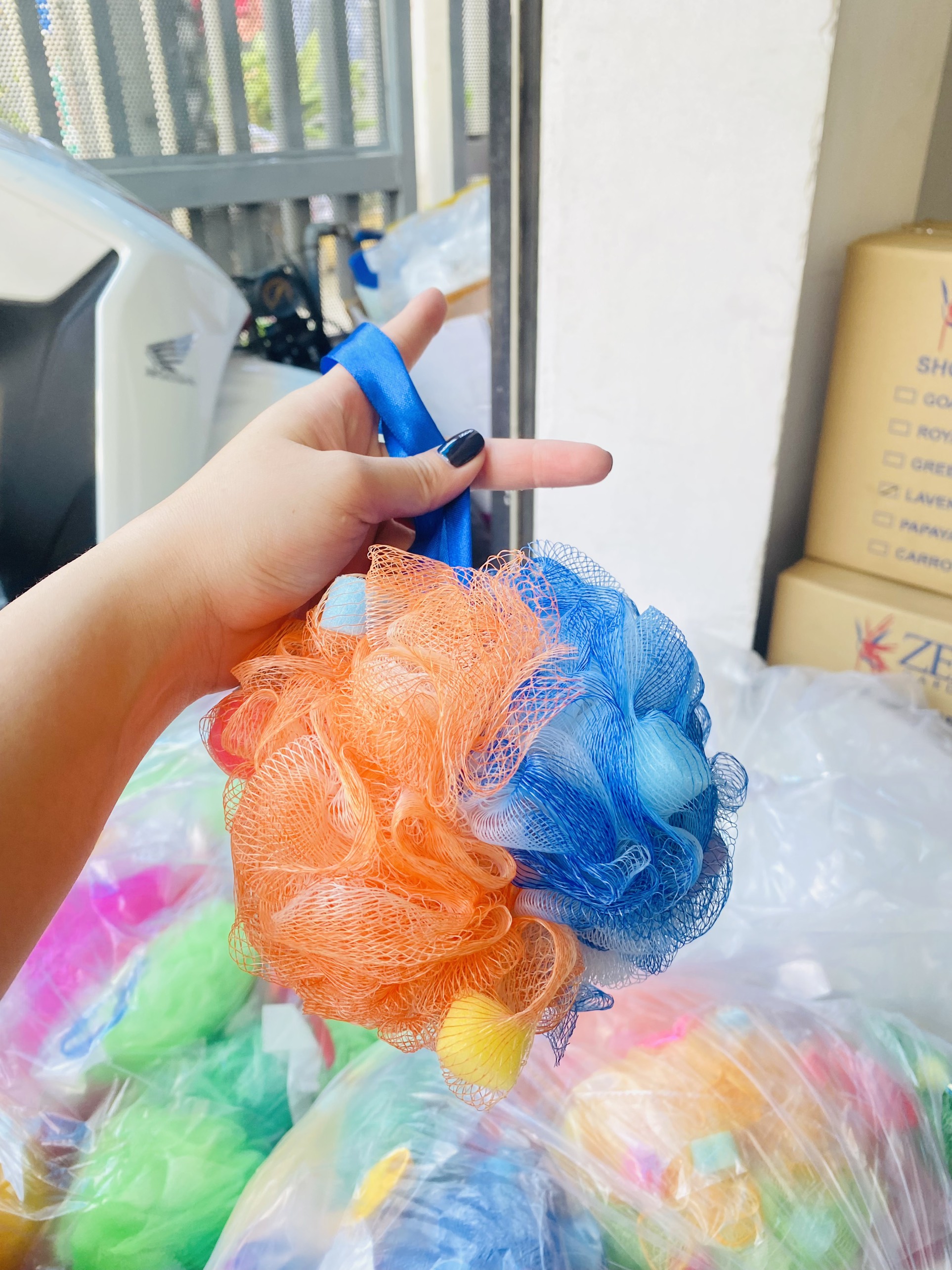 Bông tắm lưới tròn tạo bọt lưới siêu mềm -tạo bọt cực tốt