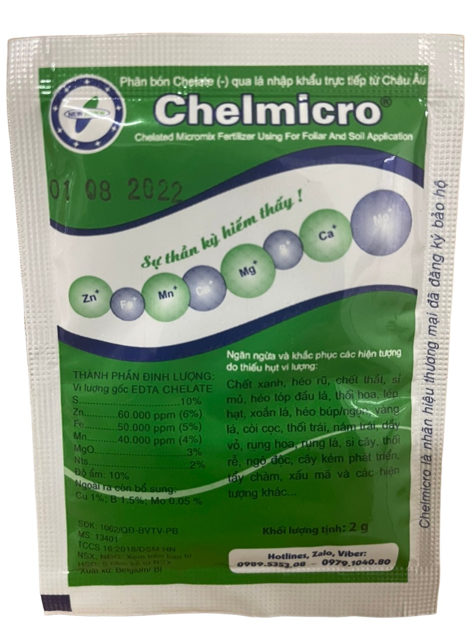 Phân bón vi lượng Chelmicro Siêu vi lượng bón lá nhập khẩu Châu Âu bổ sung dinh dưỡng thiết yếu cho cây trồng; Sự thần kỳ hiếm có