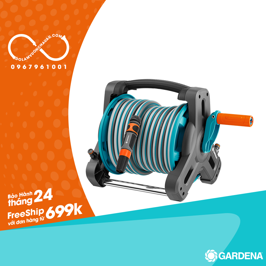 [Hàng Đức] Bộ tưới treo tường & xách tay có cuộn ống (Gardena 8009)