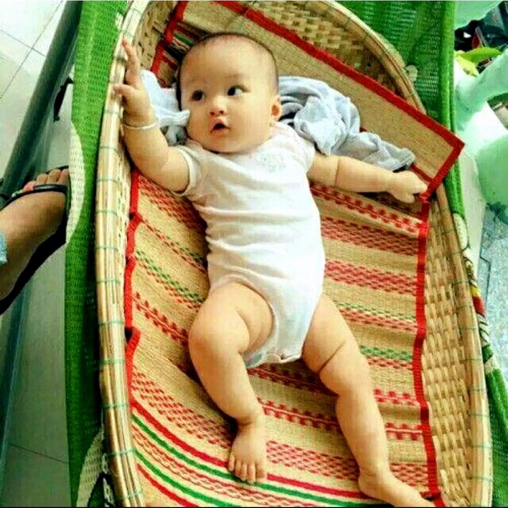 💥SIÊU RẺ💥Chiếu cối để nôi, cũi, võng cho bé nhỏ, Chiếu cối vnxk dày dặn thoáng mát cho bé, chất cối dày, chiếu Thái Bình dành cho bé nhỏ ngủ trưa, đi học, kích thước 60x100cm