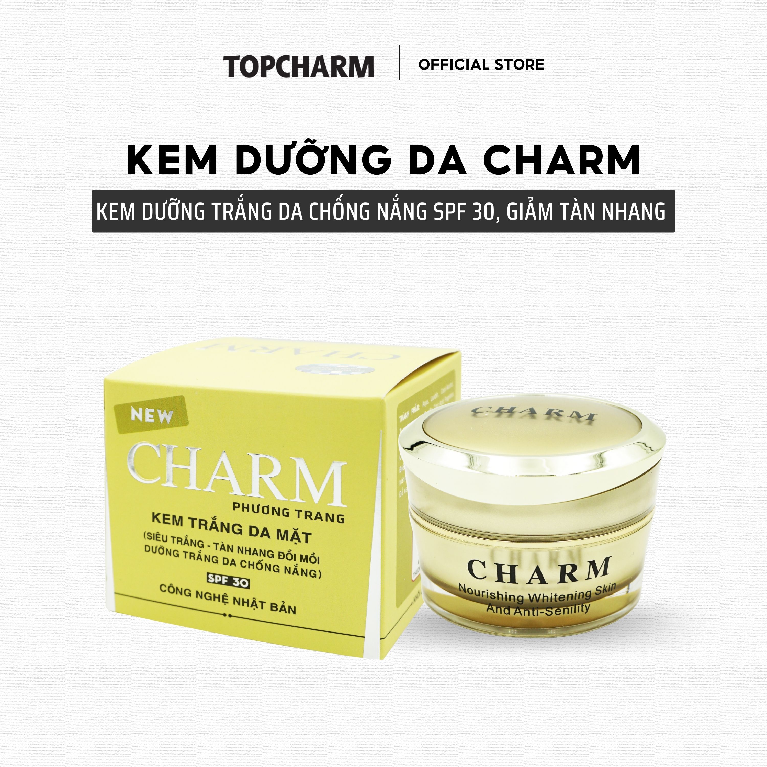 Kem trắng da chống nắng, giảm tàn nhang, đồi mồi CHARMKem trắng da chống nắng, giảm tàn nhang, đồi mồi CHARM