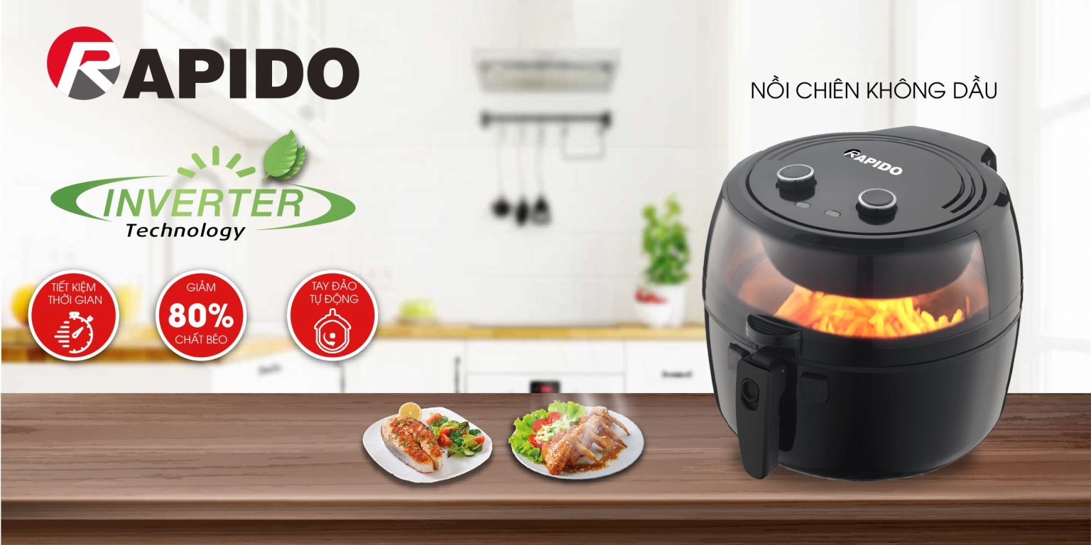 Nồi chiên không dầu Rapido 6.5M - 2 (nồi cơ)
