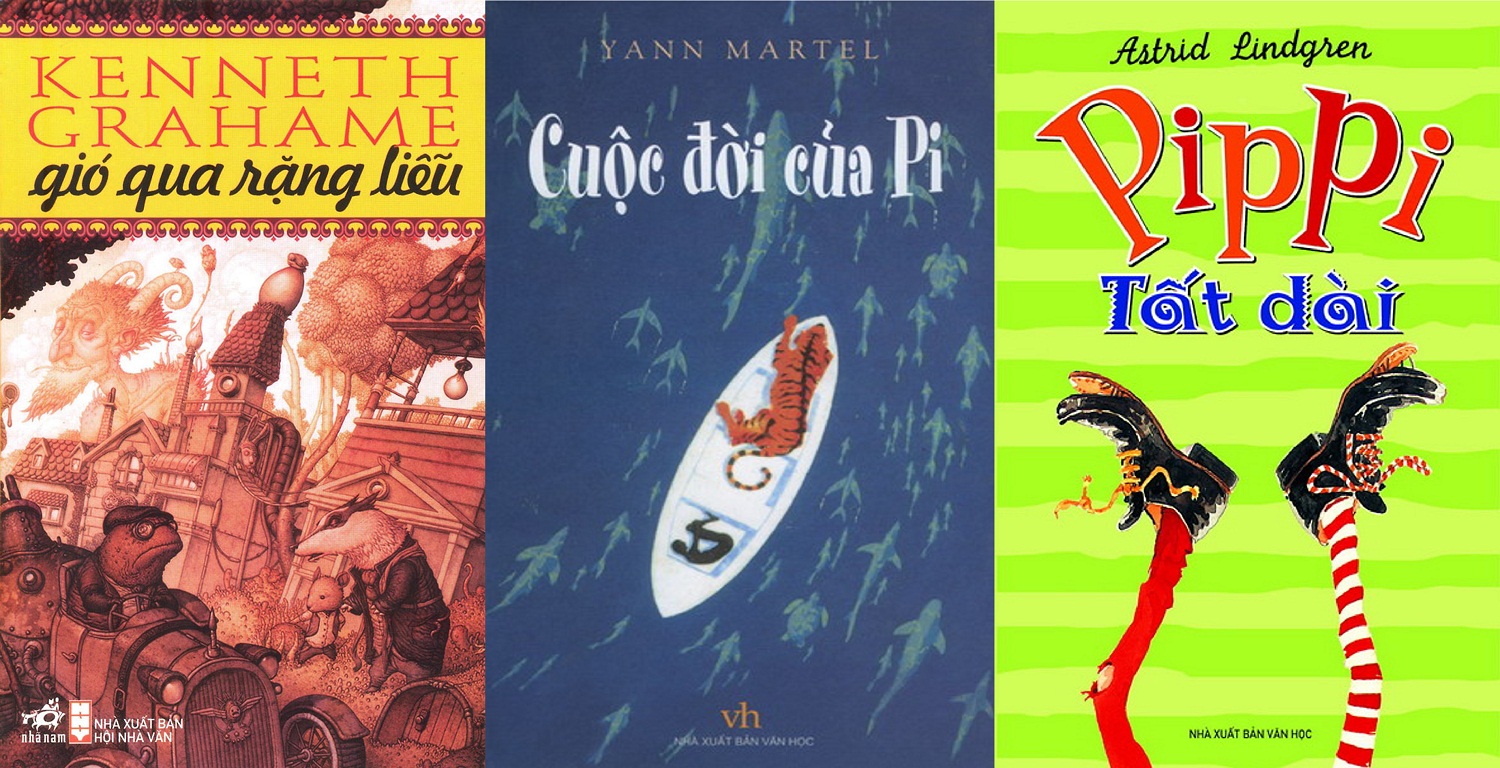 nguyetlinhbook - Combo Sách: Gió Qua Rặng Liễu + Cuộc Đời Của Pi + Pippi Tất Dài - NXB Văn Học.