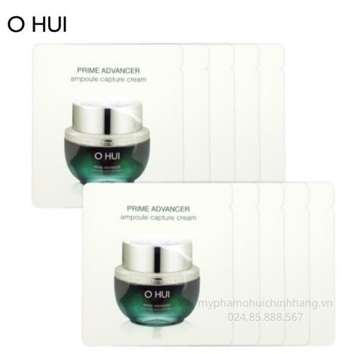 Xả hàng giá sỉ Combo 10 gói Kem dưỡng chống lão hoá trẻ hoá da Ohui Prime Advancer Ampoule Capture Cream sample