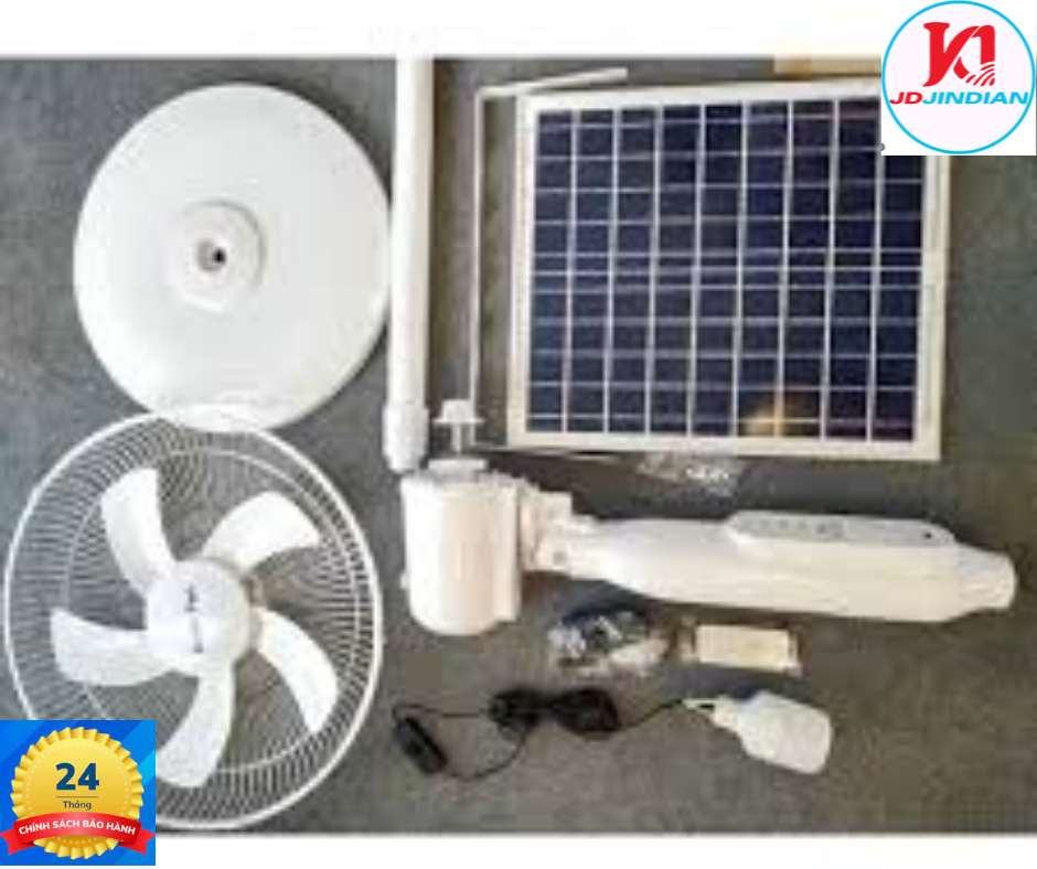 Quạt năng lượng mặt trời chính hãng jindian jd-198f. công suất 25w