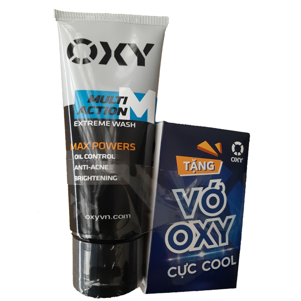 [HCM]Sữa rửa mặt đa tác động Oxy Multi Action 100g+ Tặng 1 đôi tất đôi vớ Oxy