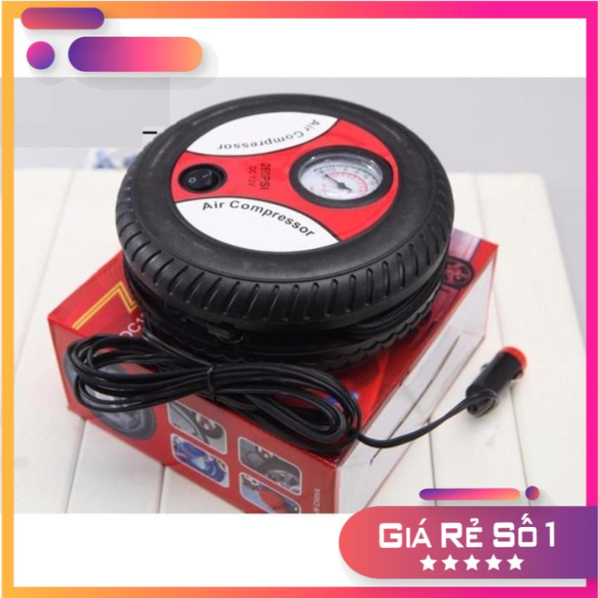 Máy bơm lốp ô tô 12v mini air compressor 260psi - shop hoàng châu -