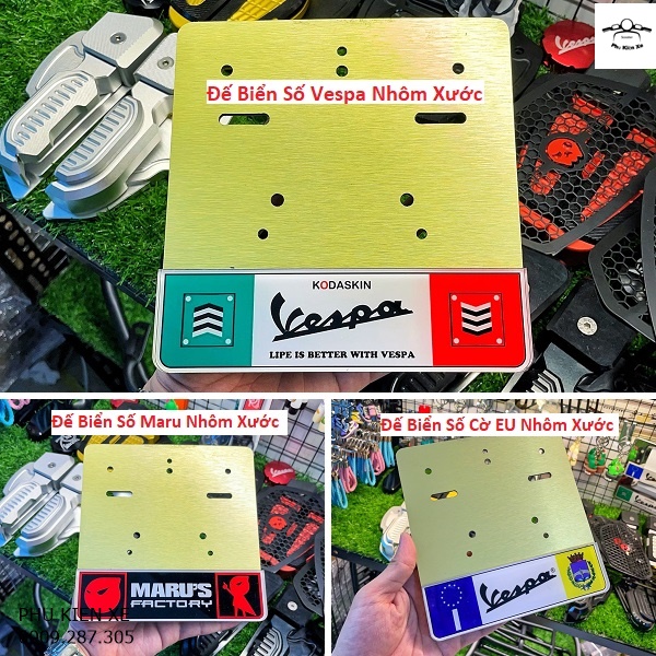 Đế biển số cho các dòng vespa