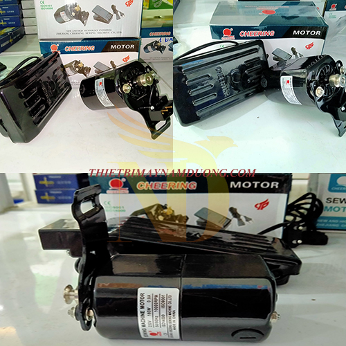 Mô tơ máy may gia đình 180W  (motor+bàn ga+dây curoa)