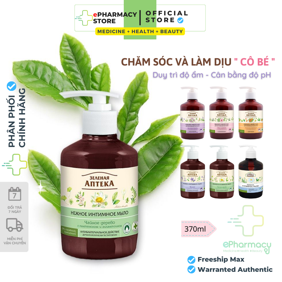 Apteka gel vệ sinh phụ nữ - dung dịch vệ sinh apteka dạng gel green pharmacy 370ml