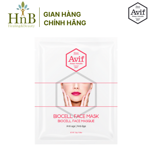 Combo 10 miếng mặt nạ sinh học collagen nâng cơ avif biocell anti-age face mask