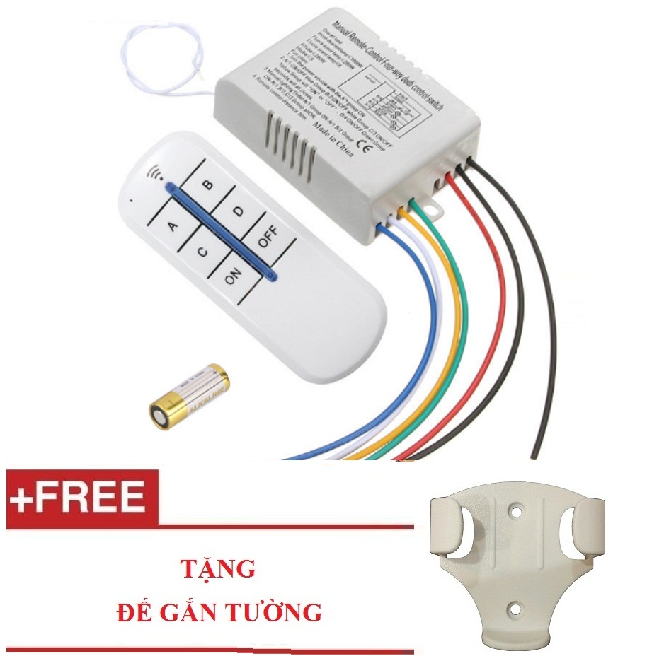 Công tắc điều khiển từ xa RF 4 cổng sử dụng sóng RF 315Mhz xuyên tường công tắc điện thông minh công tắc wifi