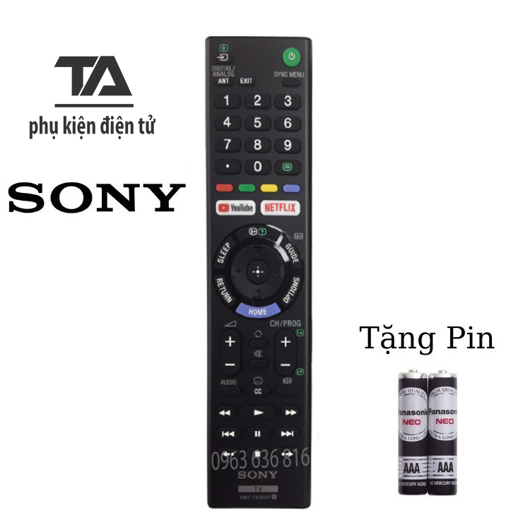 Remote tivi sony ✔ điều khiển tivi sony rmt tx300p - mới