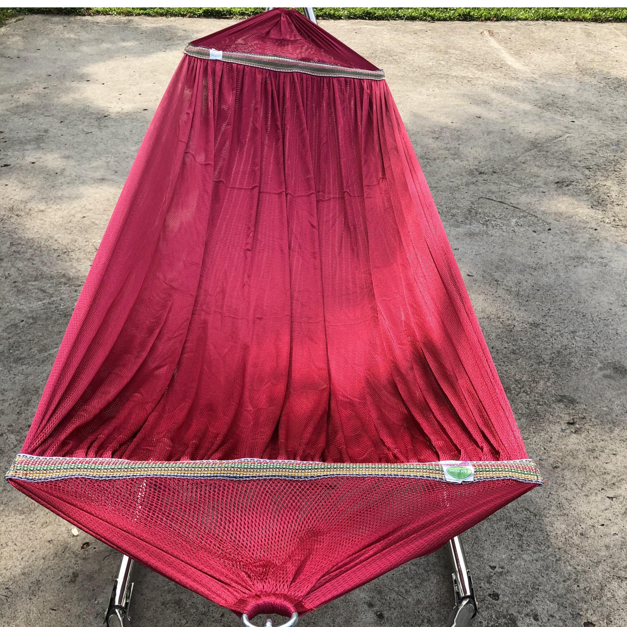 Võng lưới 2 lớp size đại 230 x160 cm- cán thép dài 58cm - nặng 1kg8. không có khung võng
