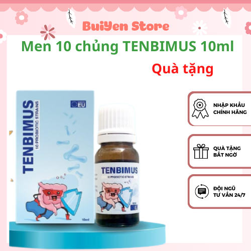 Men vi sinh Tenbimus, men 10 chủng châu Âu, men tiêu hóa cho bé, trẻ sơ sinh - Lọ 10 ml