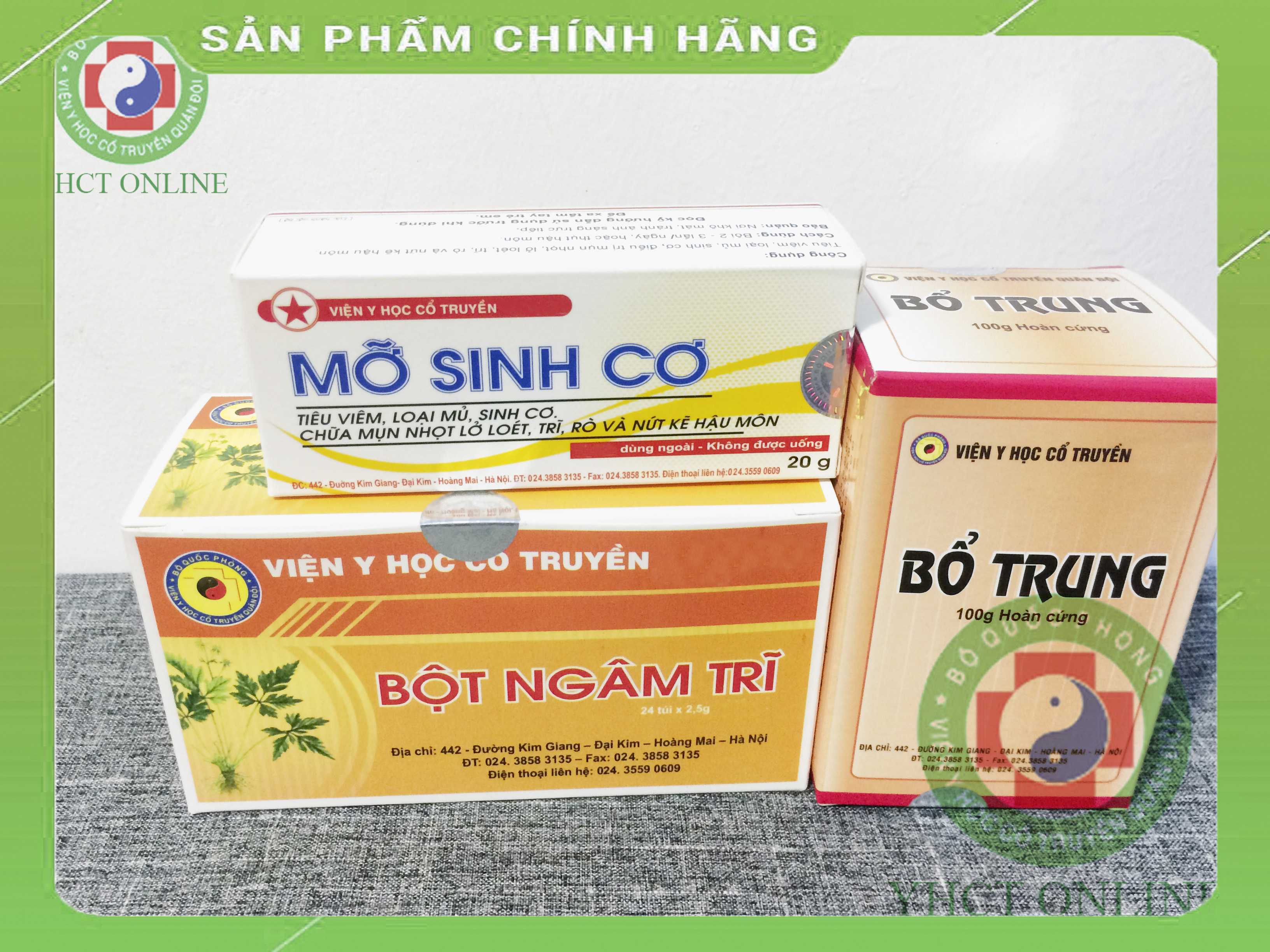 COMBO MỠ SINH CƠ - BỘT NGÂM TRĨ - BỔ TRUNG