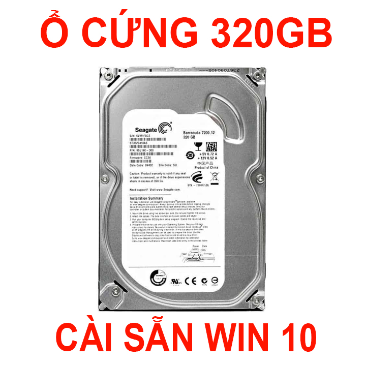 Ổ cứng hdd 320gb sata 3 seagate bảo hành 2 năm hỗ trợ cài sẵn hệ điều hành