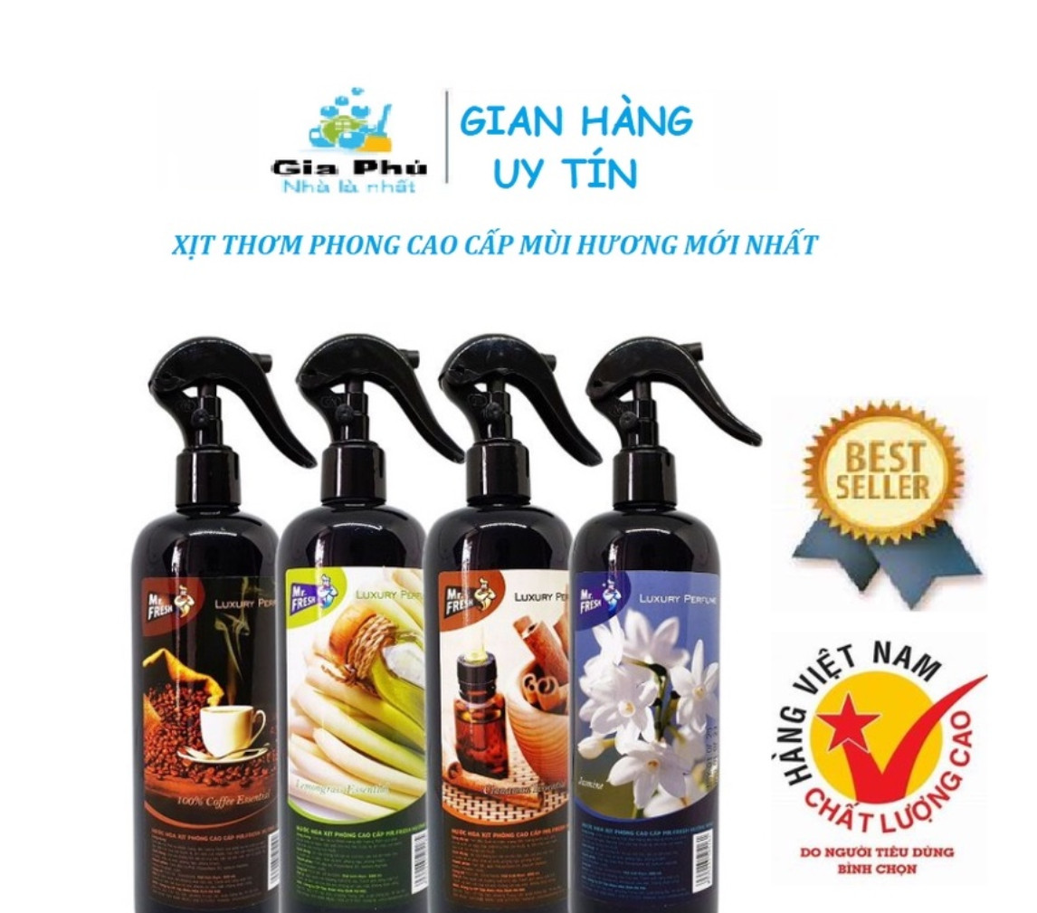 Xịt phòng, nhà tắm Mr. Fresh 500ml phong cách sang trọng, đẳng cấp thượng lưu GIA PHÚ
