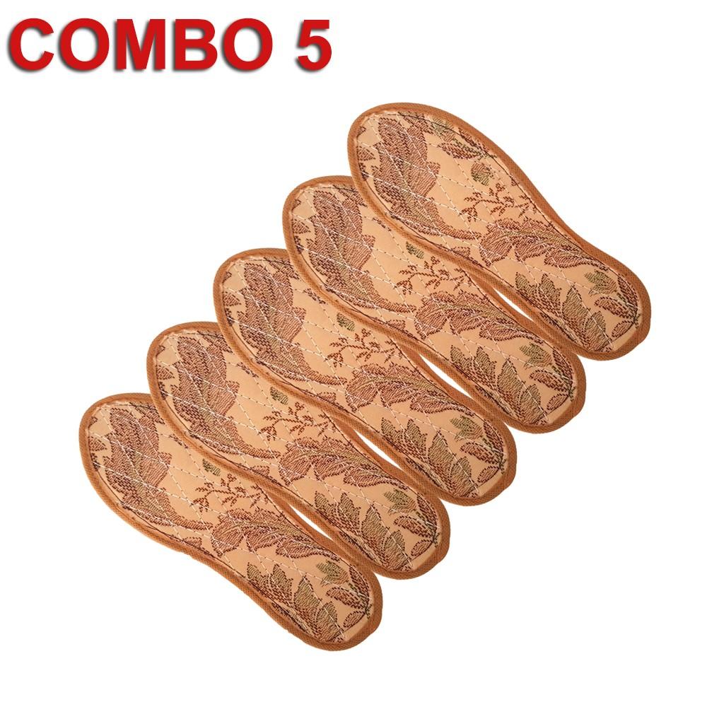 [Combo 5 Đôi] Miếng Lót Giày Lót Giày Nam Mùi Hương Quế Kháng Khuẩn Khử Mùi Chống Hôi Chân LQ023A (Vàng)