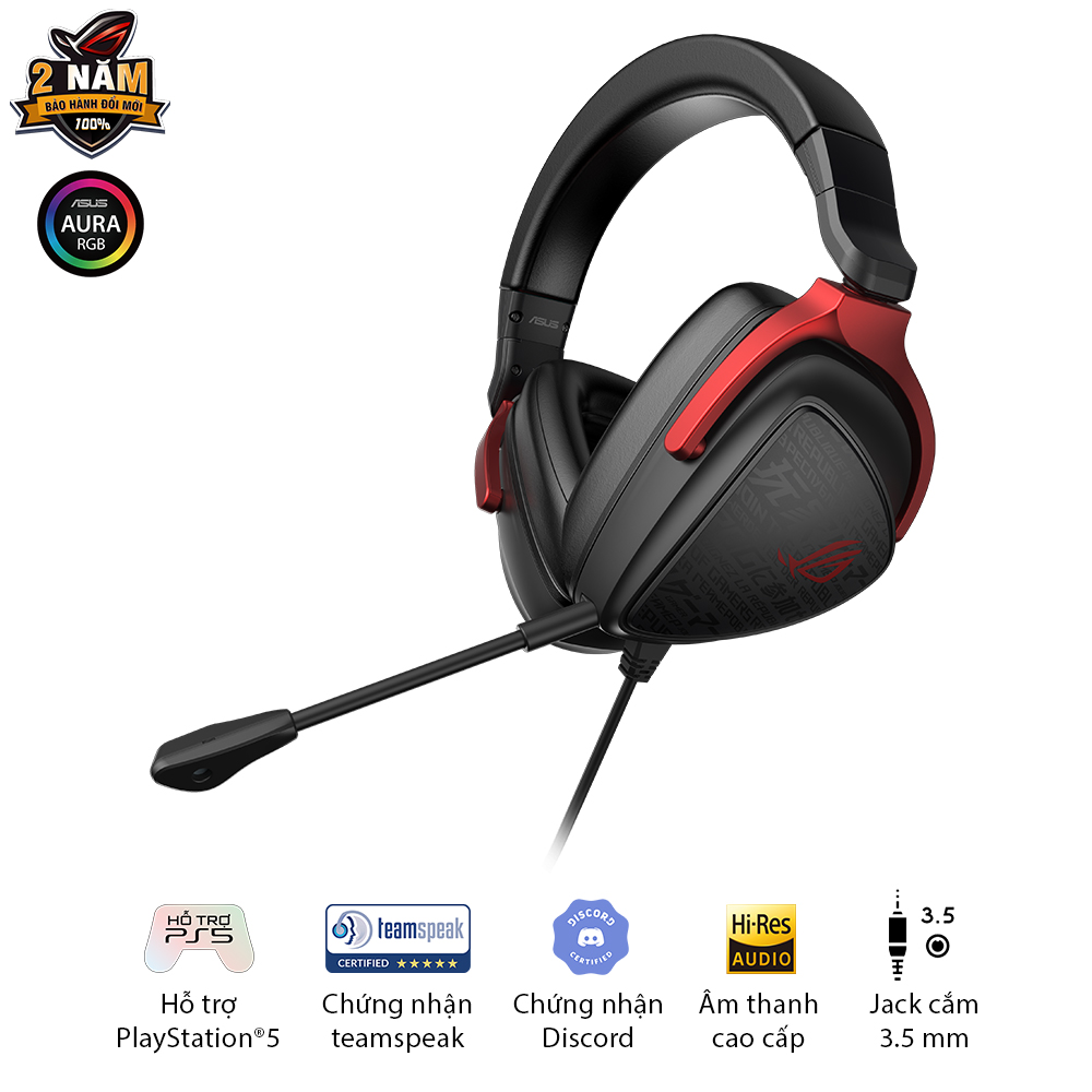 TAi Nghe Chơi Game ASUS ROG DELTA S CORE jack 3.5mm Tai nghe gaming ROG DELTA S CORE cổng 3.5mm âm thanh vòm ảo 7.1 siêu nhẹ